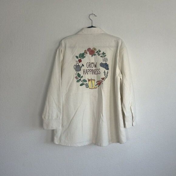 Disney Epcot Flower & Garden Festival Button Down Oversized Shirt Jacket Med NWT - Picture 1 of 10